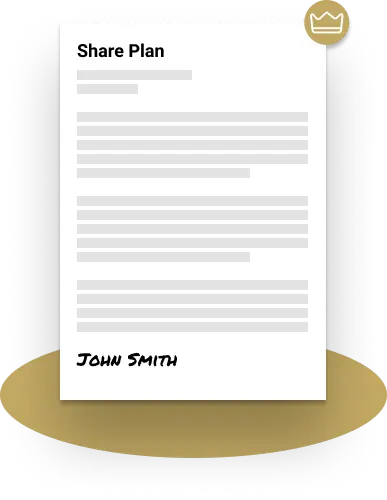 an image of a document that represents a share