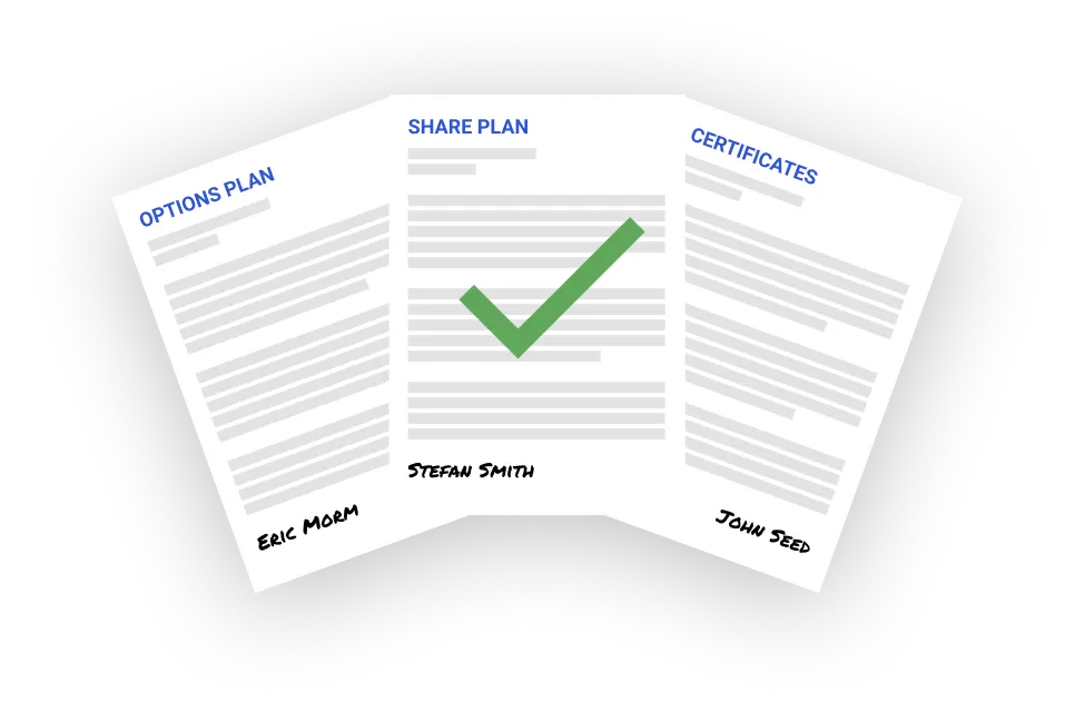 illustration of several contracts